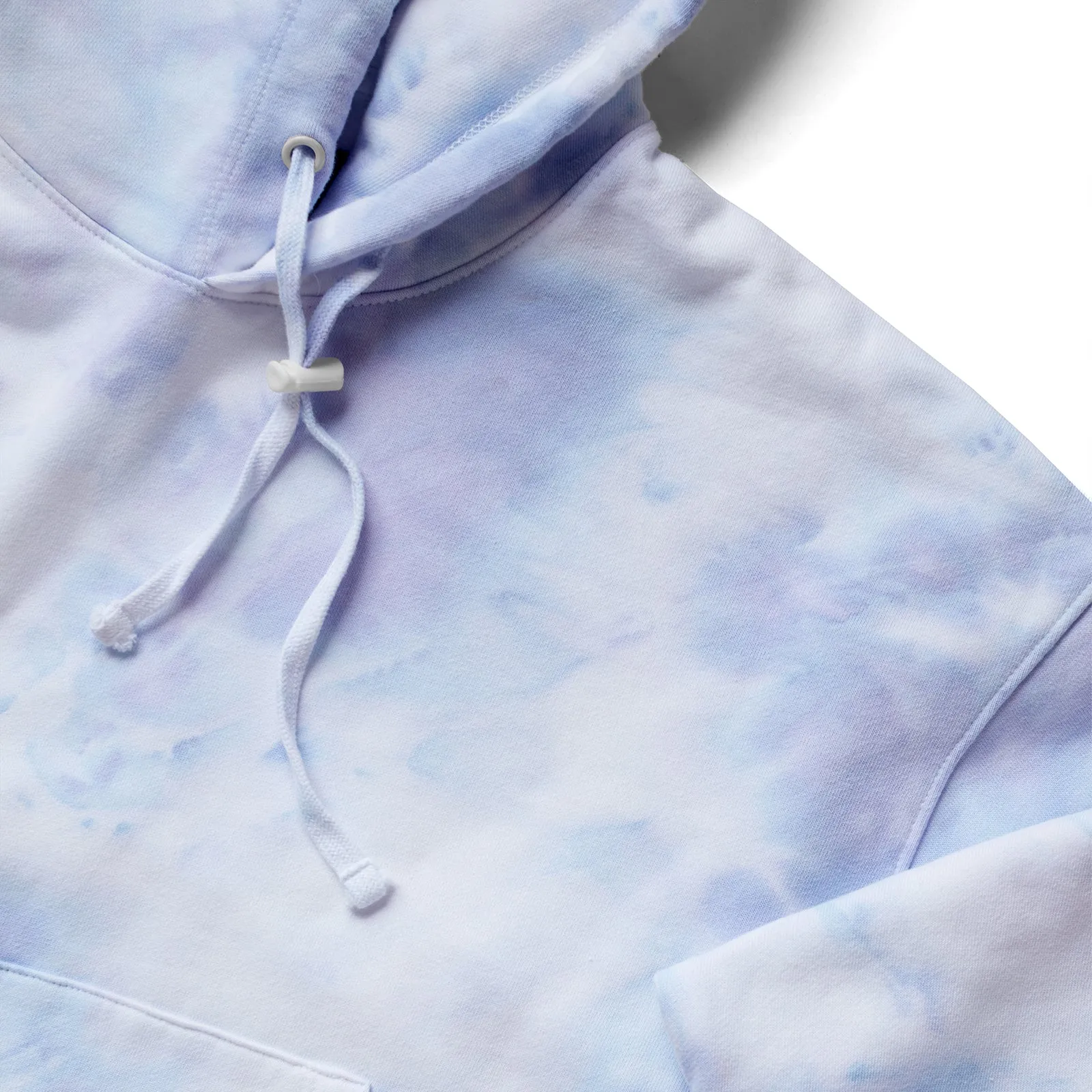 0500. Lightweight Hoodie - Ice Blue Tie Dye