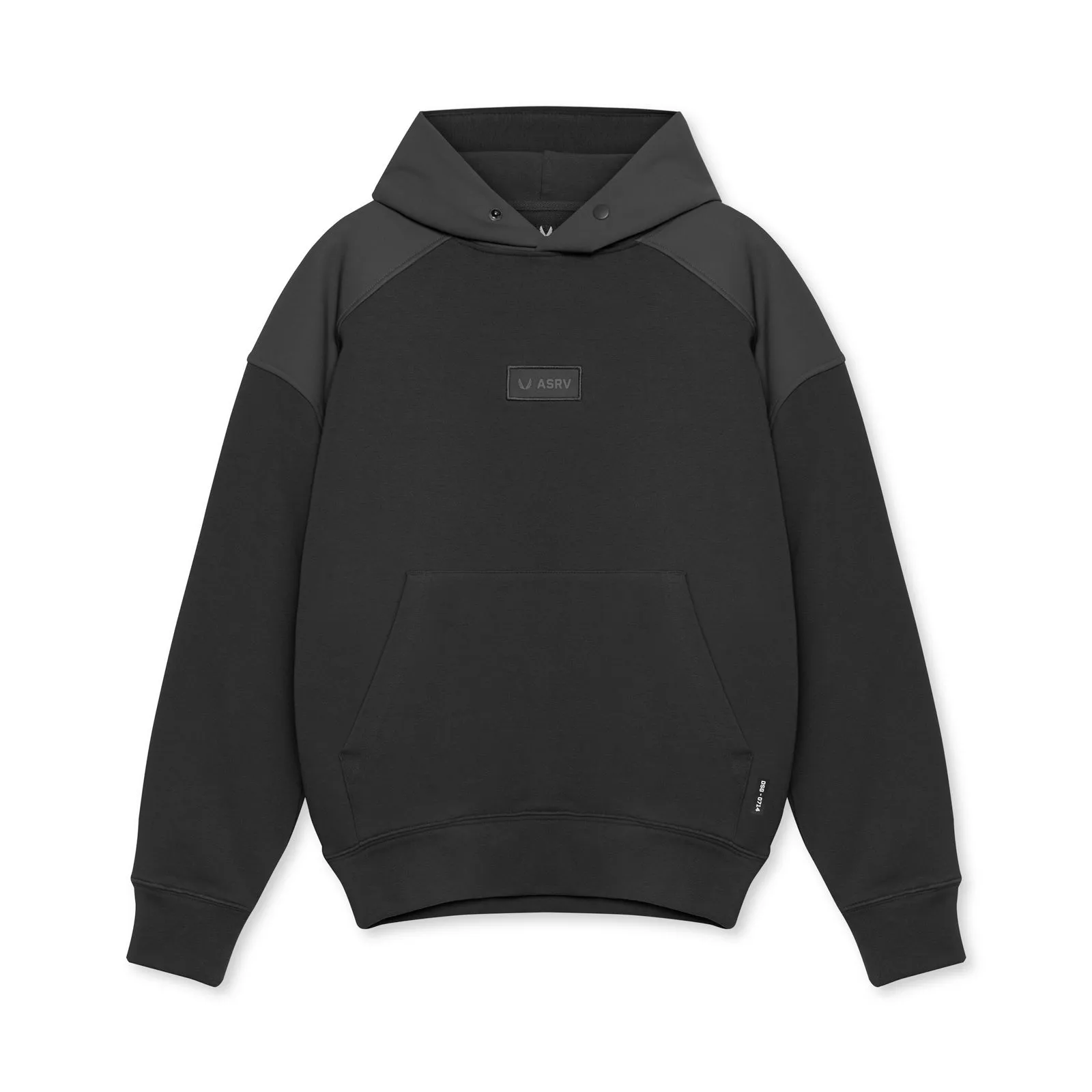 0714. Tech-Terry™ Waterproof Panel Hoodie  - Black