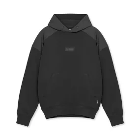 0714. Tech-Terry™ Waterproof Panel Hoodie  - Black
