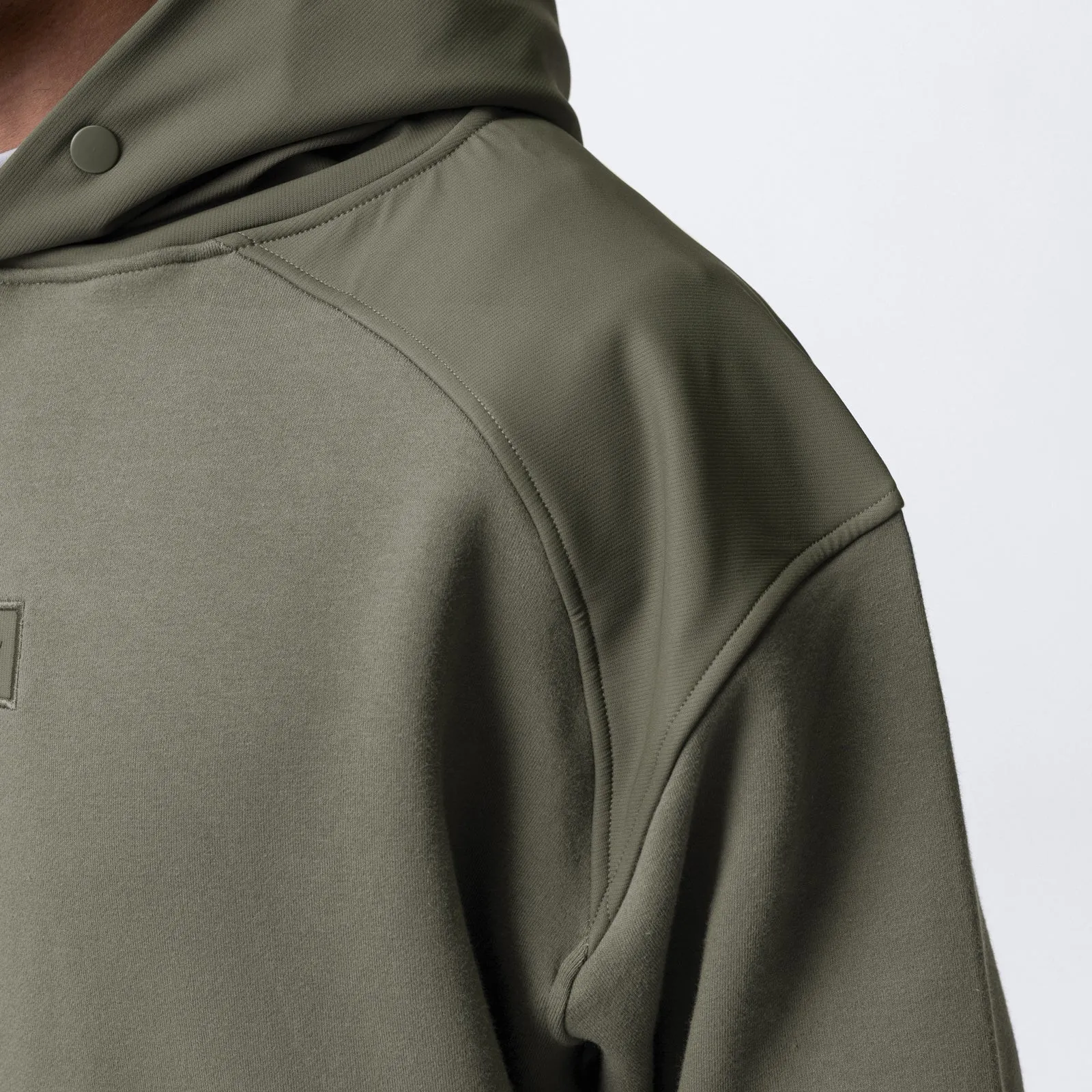 0714. Tech-Terry™ Waterproof Panel Hoodie  - Olive