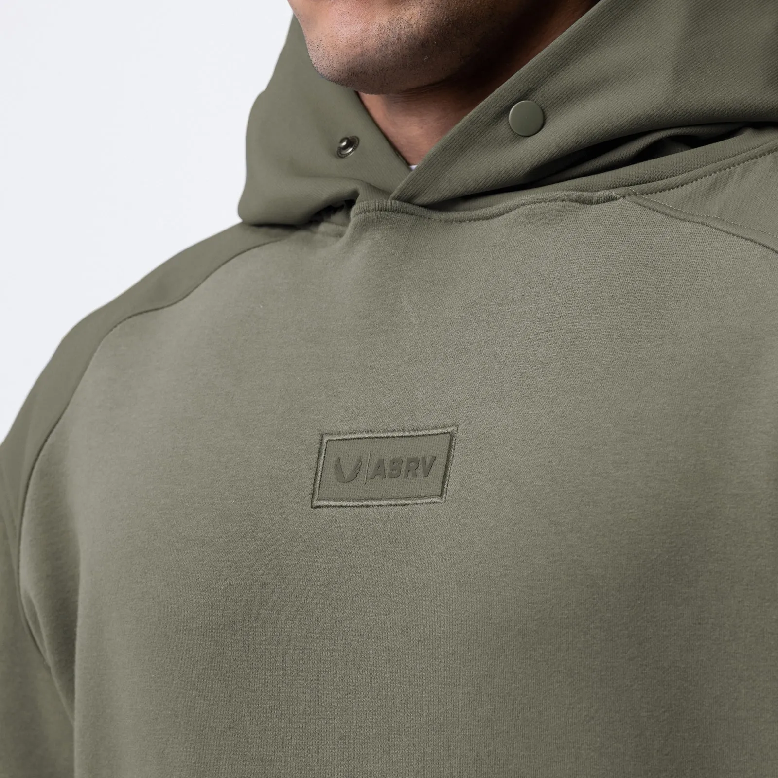 0714. Tech-Terry™ Waterproof Panel Hoodie  - Olive
