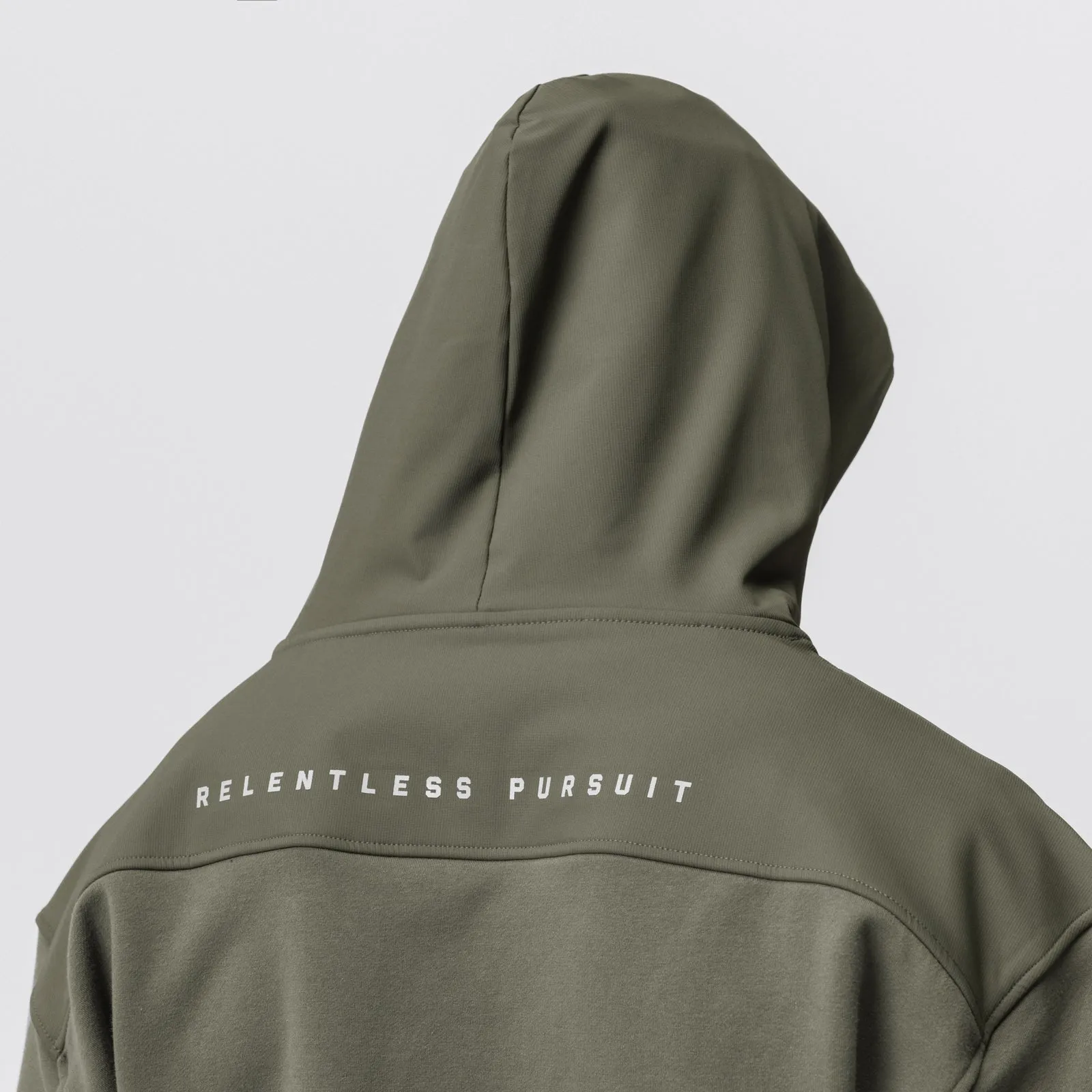 0714. Tech-Terry™ Waterproof Panel Hoodie  - Olive