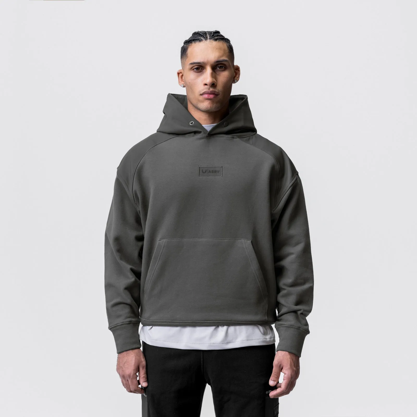 0714. Tech-Terry™ Waterproof Panel Hoodie  - Space Grey