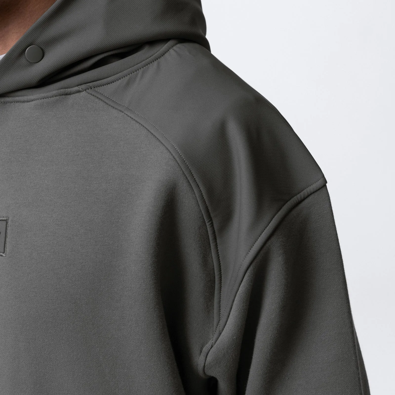 0714. Tech-Terry™ Waterproof Panel Hoodie  - Space Grey