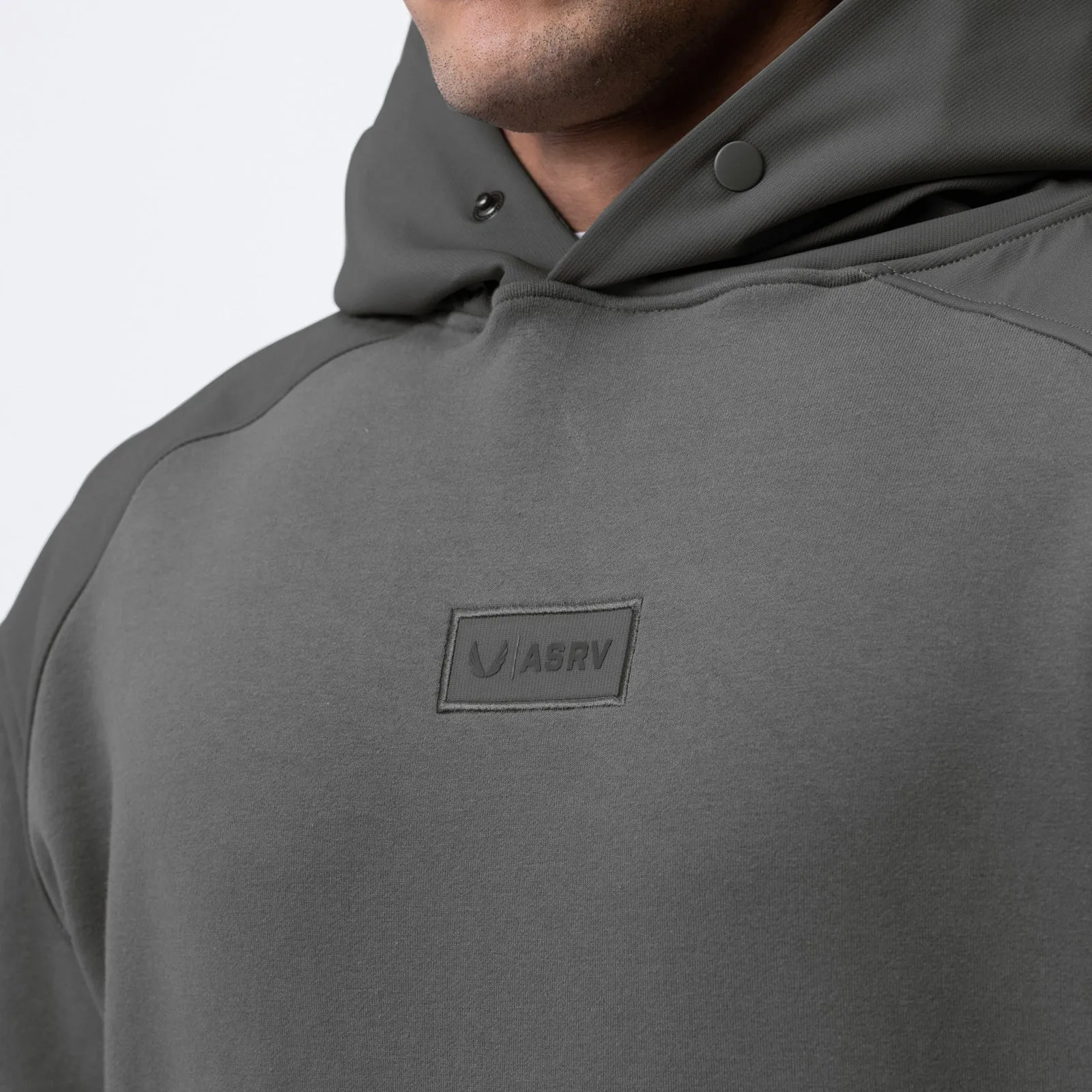 0714. Tech-Terry™ Waterproof Panel Hoodie  - Space Grey