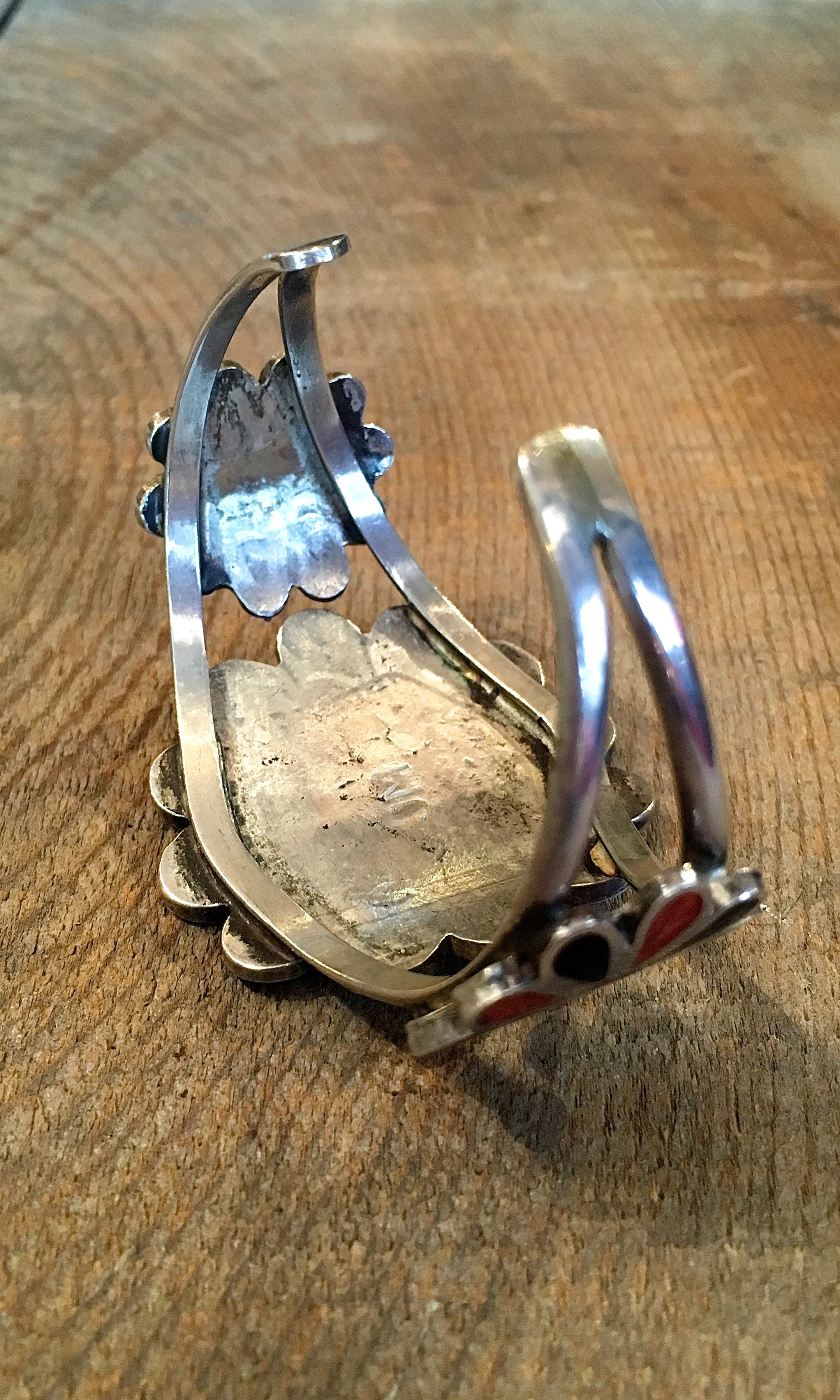 1970's Zuni Multiple Inlay Floral Bracelet