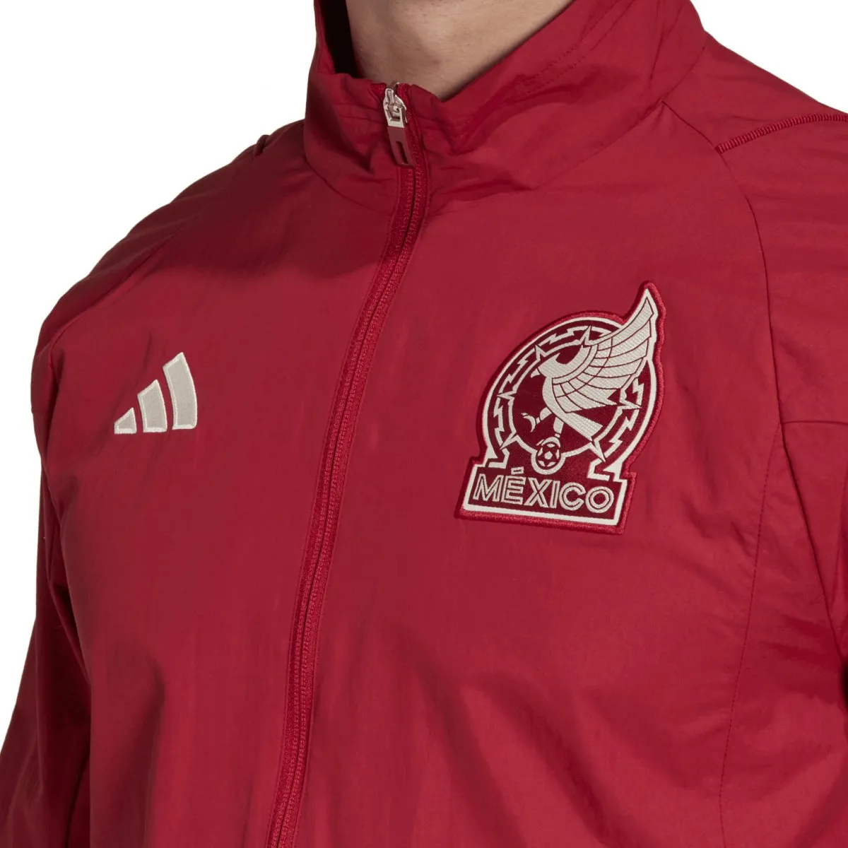 Adidas Men's Mexico Tiro 23 Presentation Jacket-Burgundy