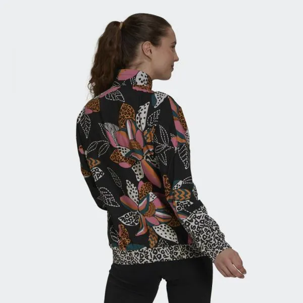 adidas - Women - Farm Print Windbreaker - Black/White