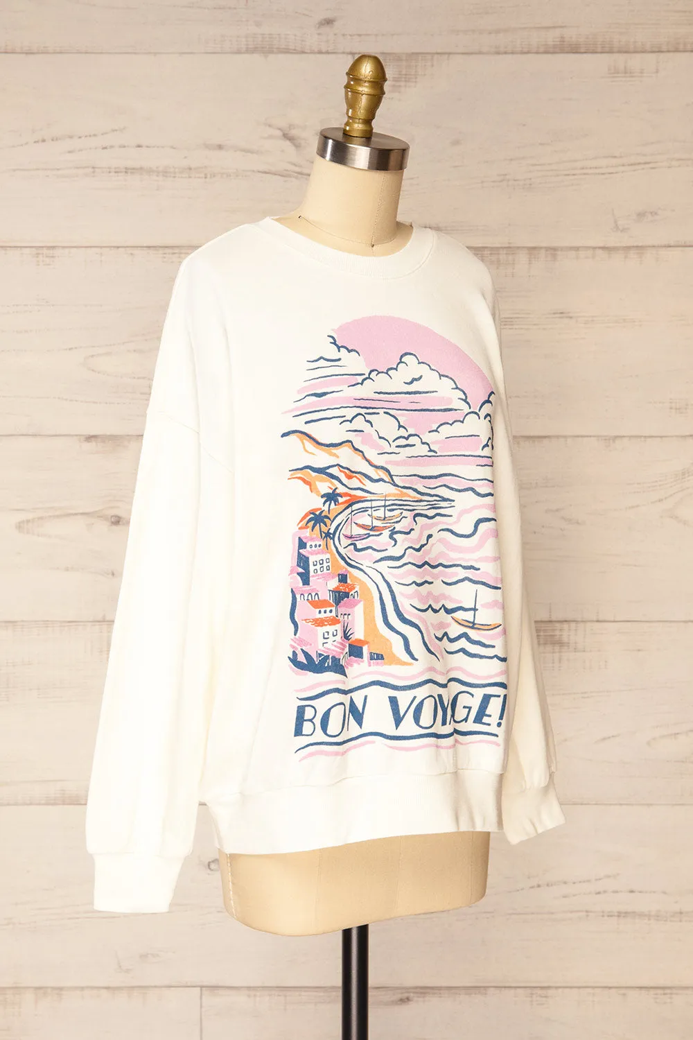 Akrotiri | Overzised "Bon voyage!" Sweatshirt