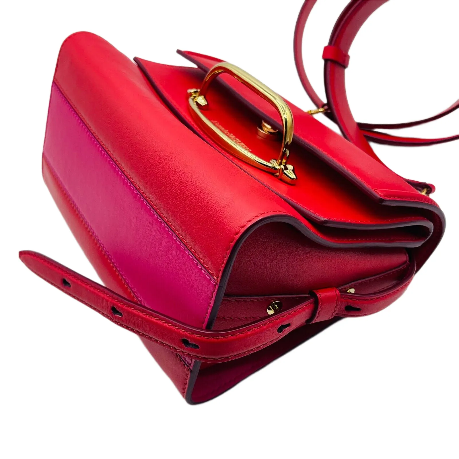 Alexander McQueen Women's The Story Red Leather Cross-body Bag 610021 6080