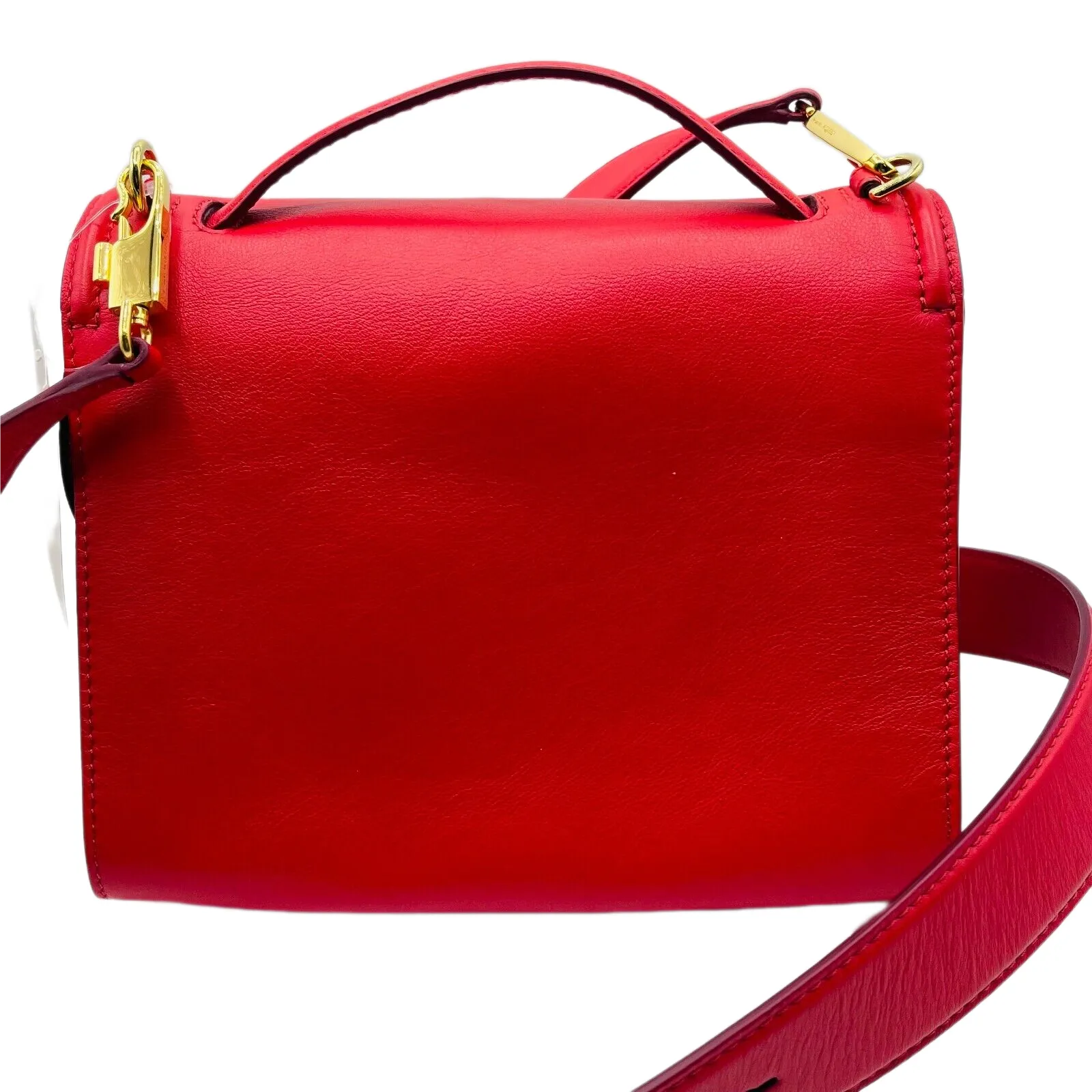 Alexander McQueen Women's The Story Red Leather Cross-body Bag 610021 6080
