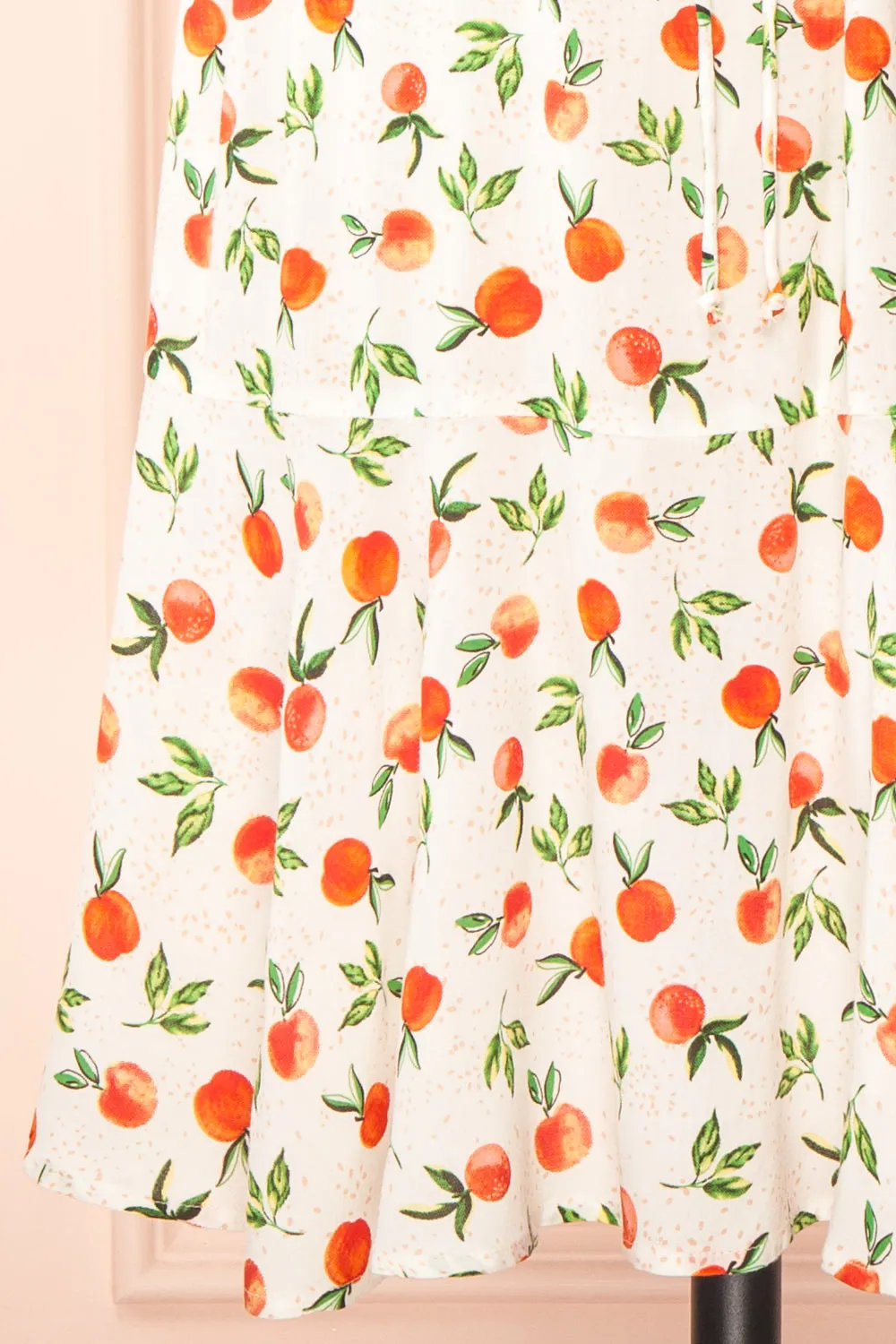 Alfie | Short Fruit Print White Dress