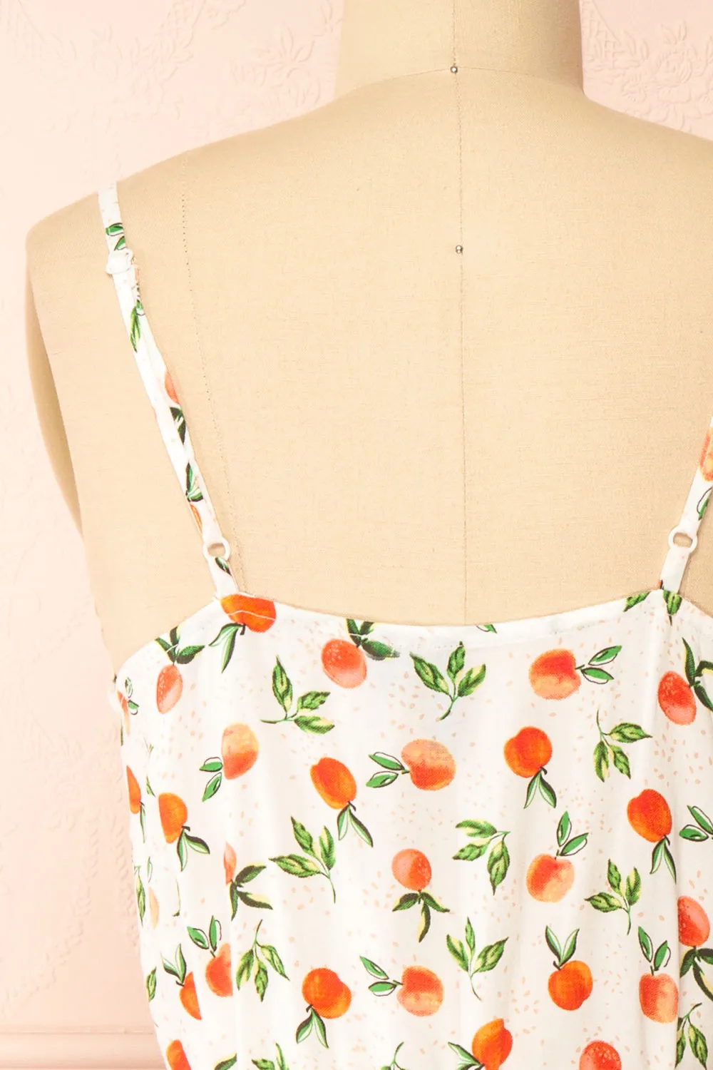 Alfie | Short Fruit Print White Dress