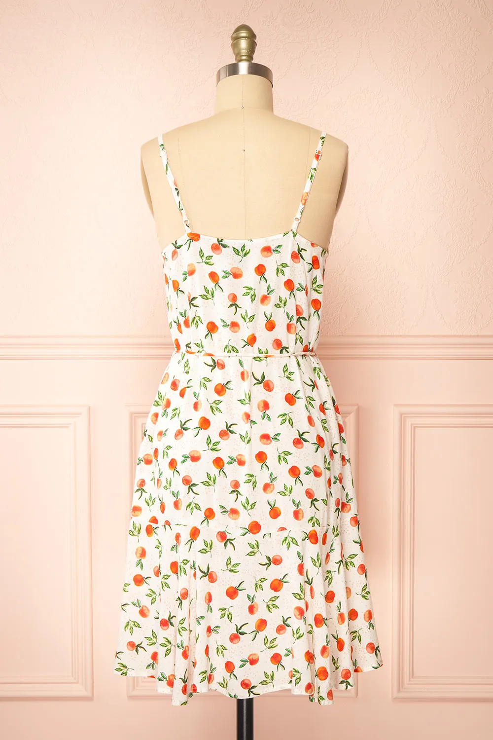 Alfie | Short Fruit Print White Dress