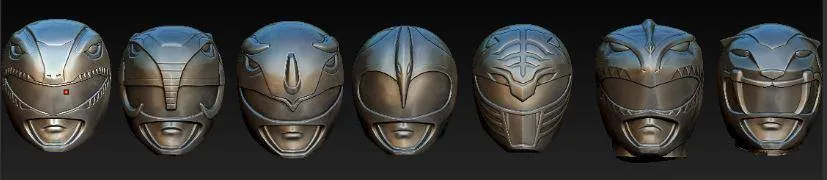 All MMPR Helmets stl