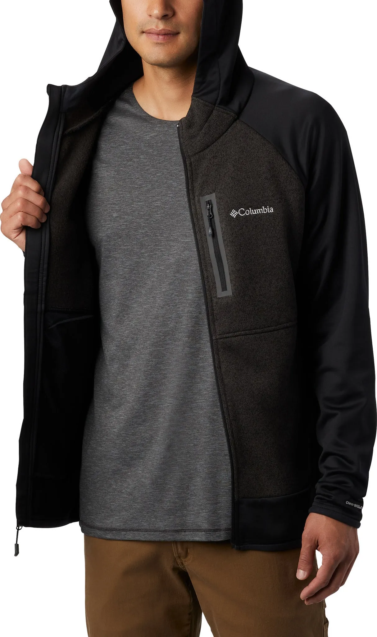 Altitude Aspect Hooded Hybrid Fleece - Men's|-|Altitude Aspect Hooded Hybrid Fleece - Homme