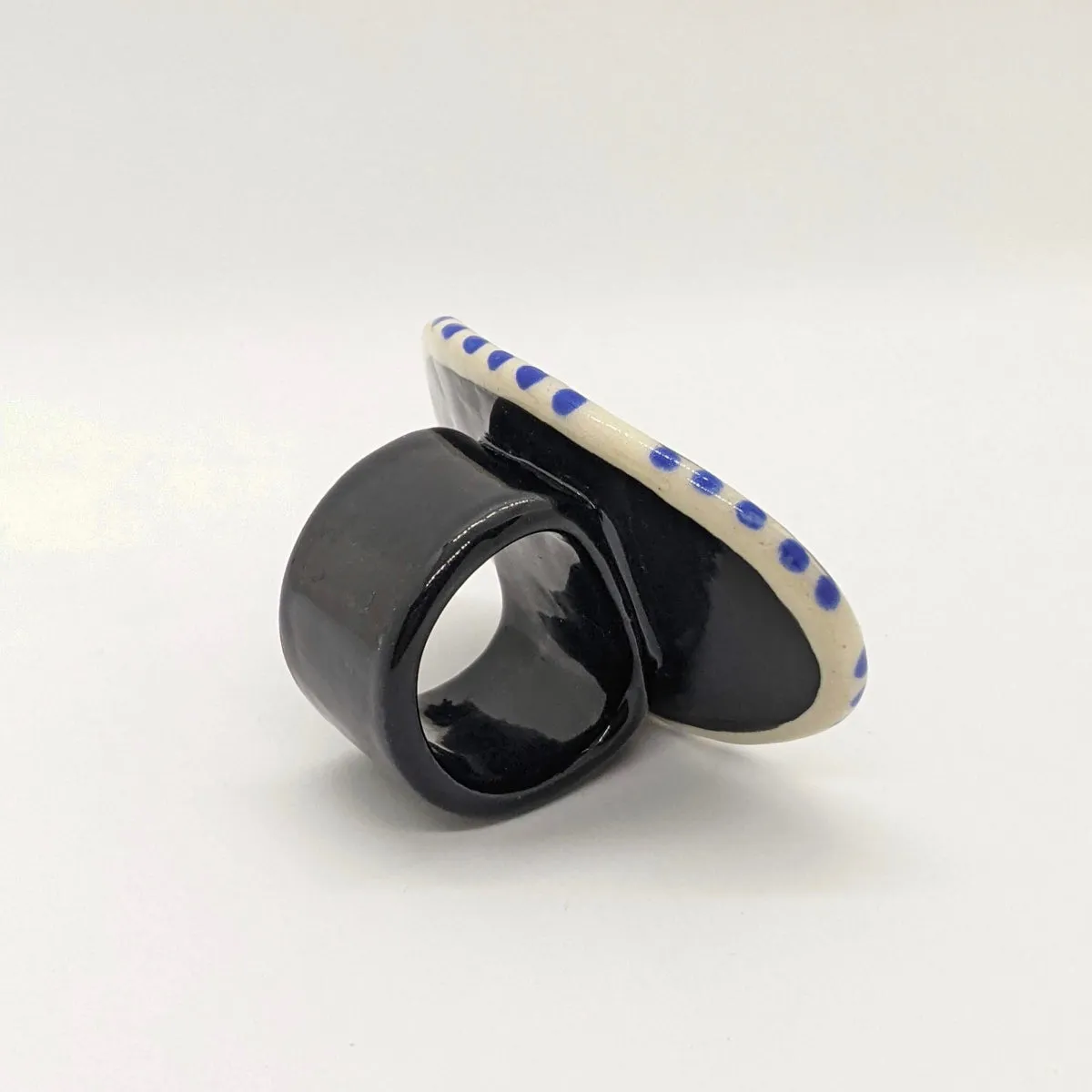 Amy Rogers - Black and White Disc Ring