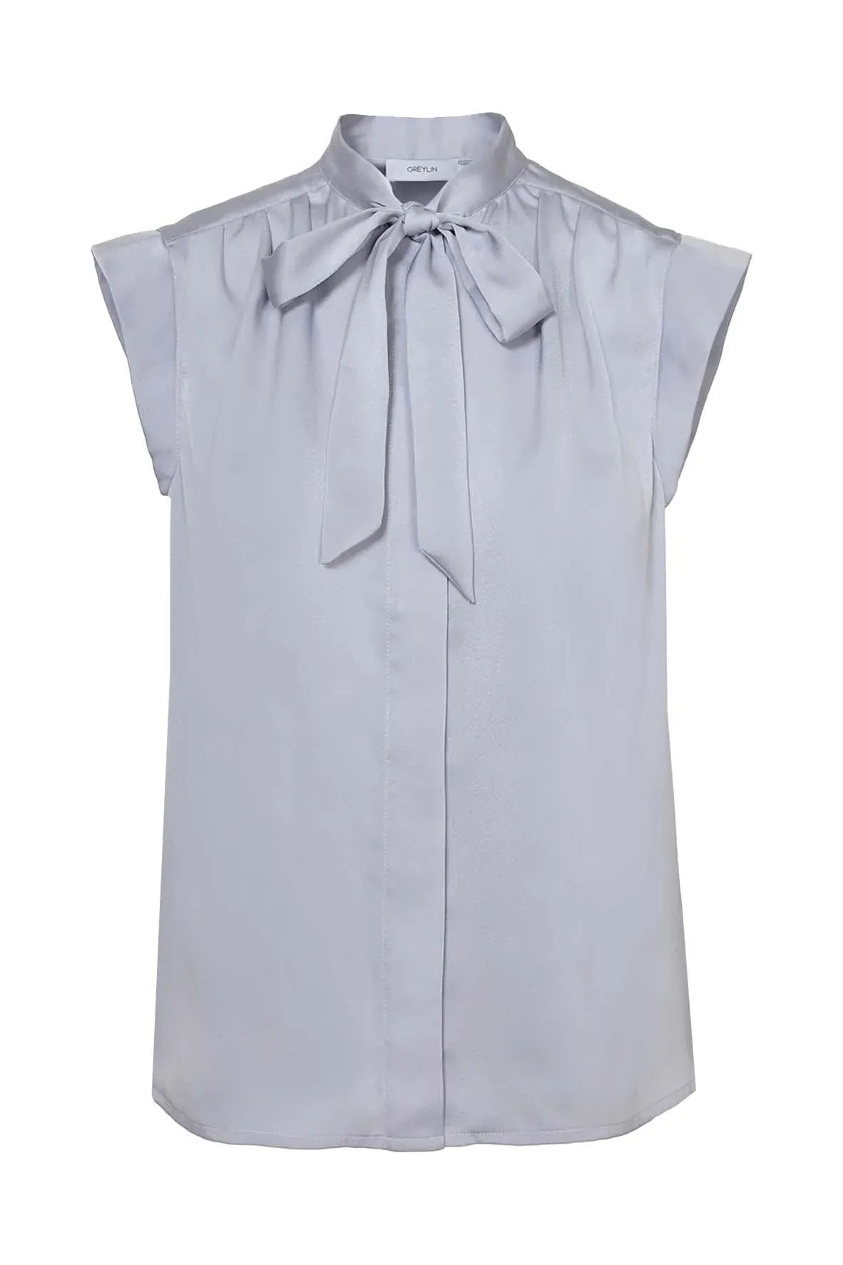 Annette Bow Tie Sleeveless Blouse