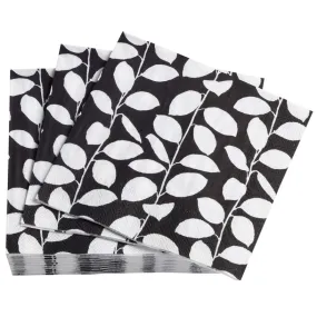 Annie Selke Black Vines Cocktail Napkins