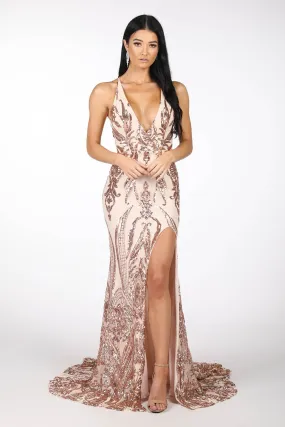 Ariella Gown - Rose Gold (S - Clearance Sale)
