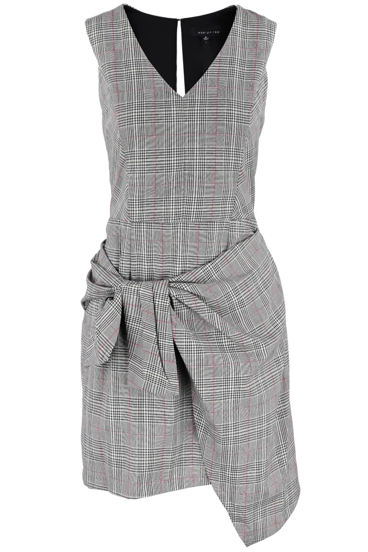 Aurora Woven Plaid Tie Sheath Dress