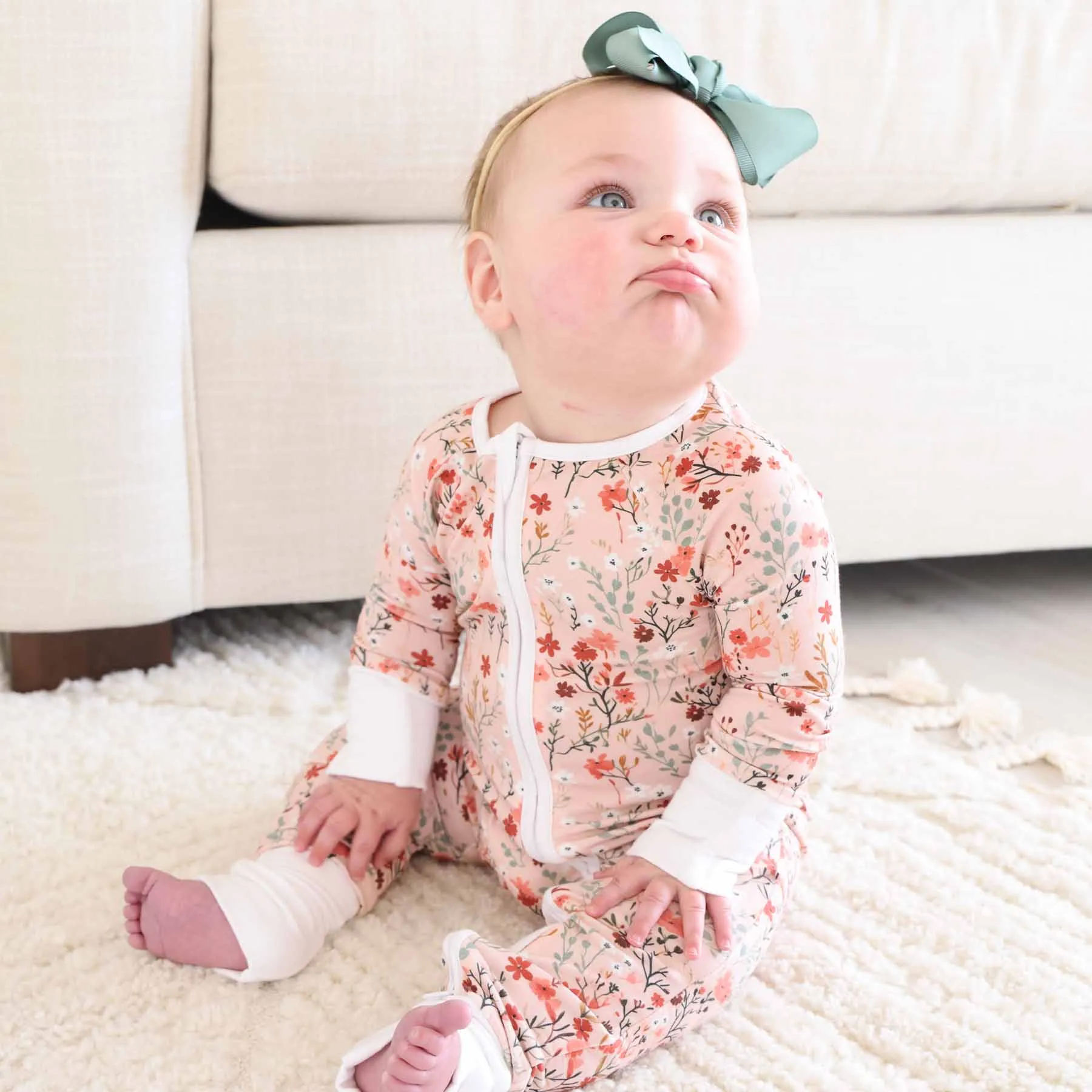 Autumn Blooms Convertible Zip Romper