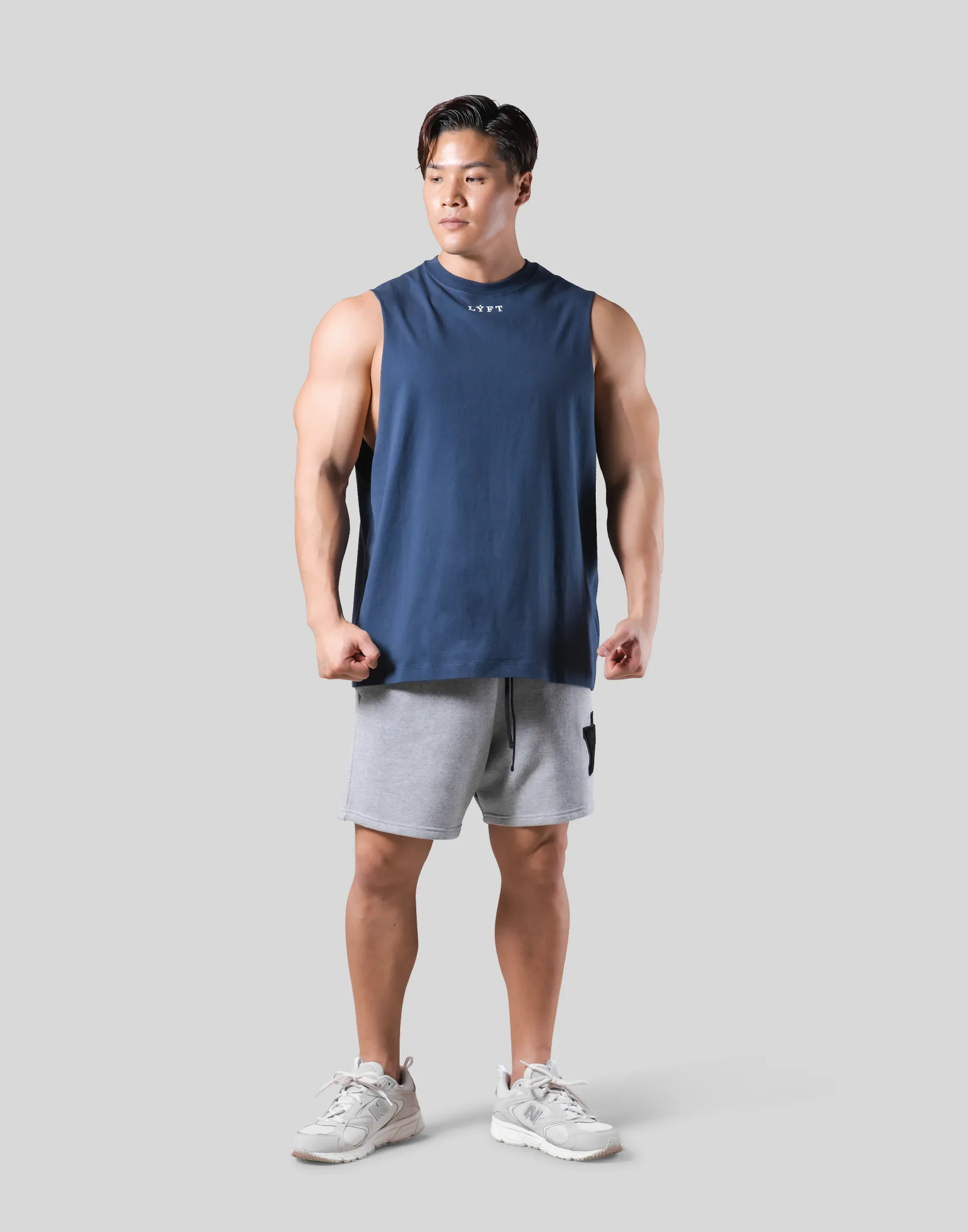 Back Arch Flag Drop Tanktop - Navy