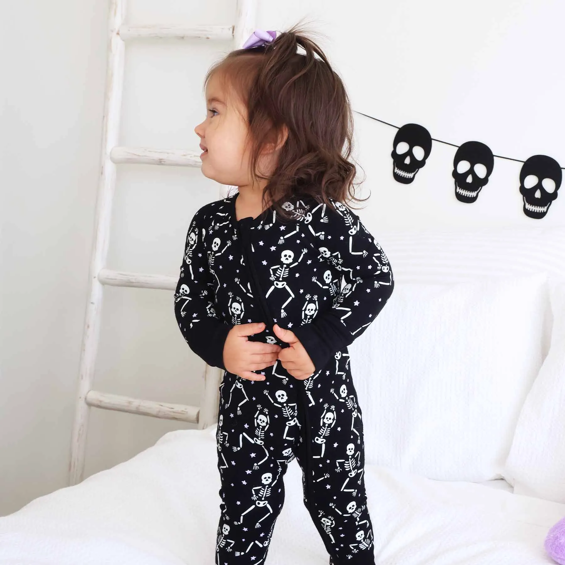 Baddie Bones Convertible Zip Romper