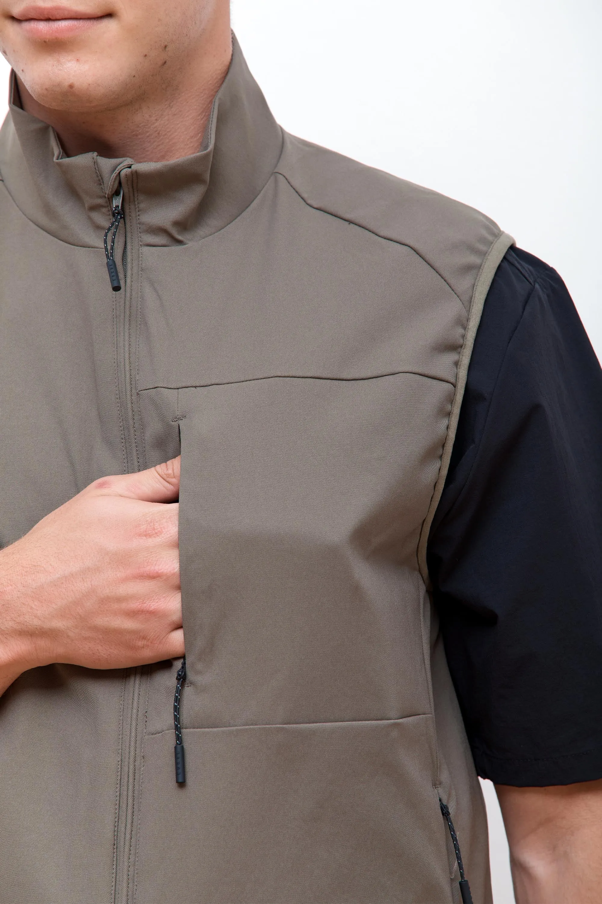 Birkholm Solotex Twill Vest Sediment Green