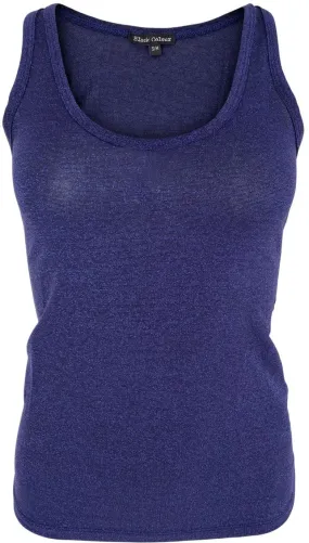 Black Colour - BcFaye Lurex Top - Navy