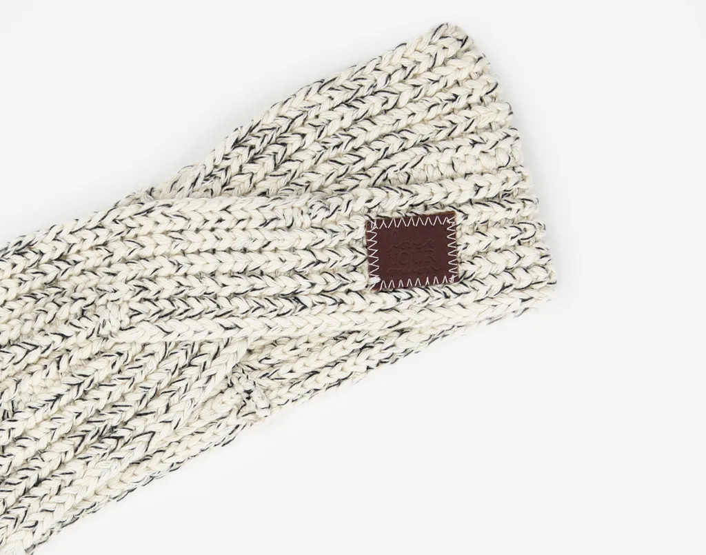 Black Speckled Criss-Cross Knit Headband