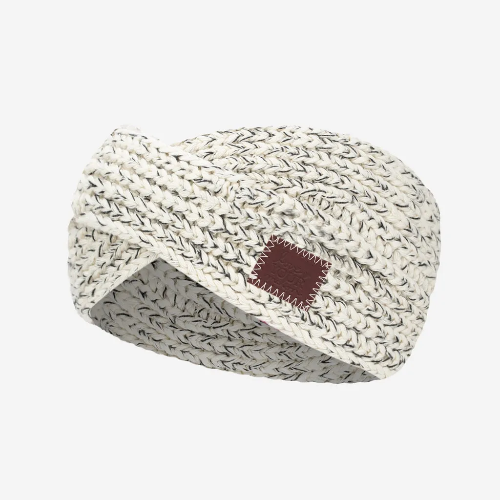 Black Speckled Criss-Cross Knit Headband