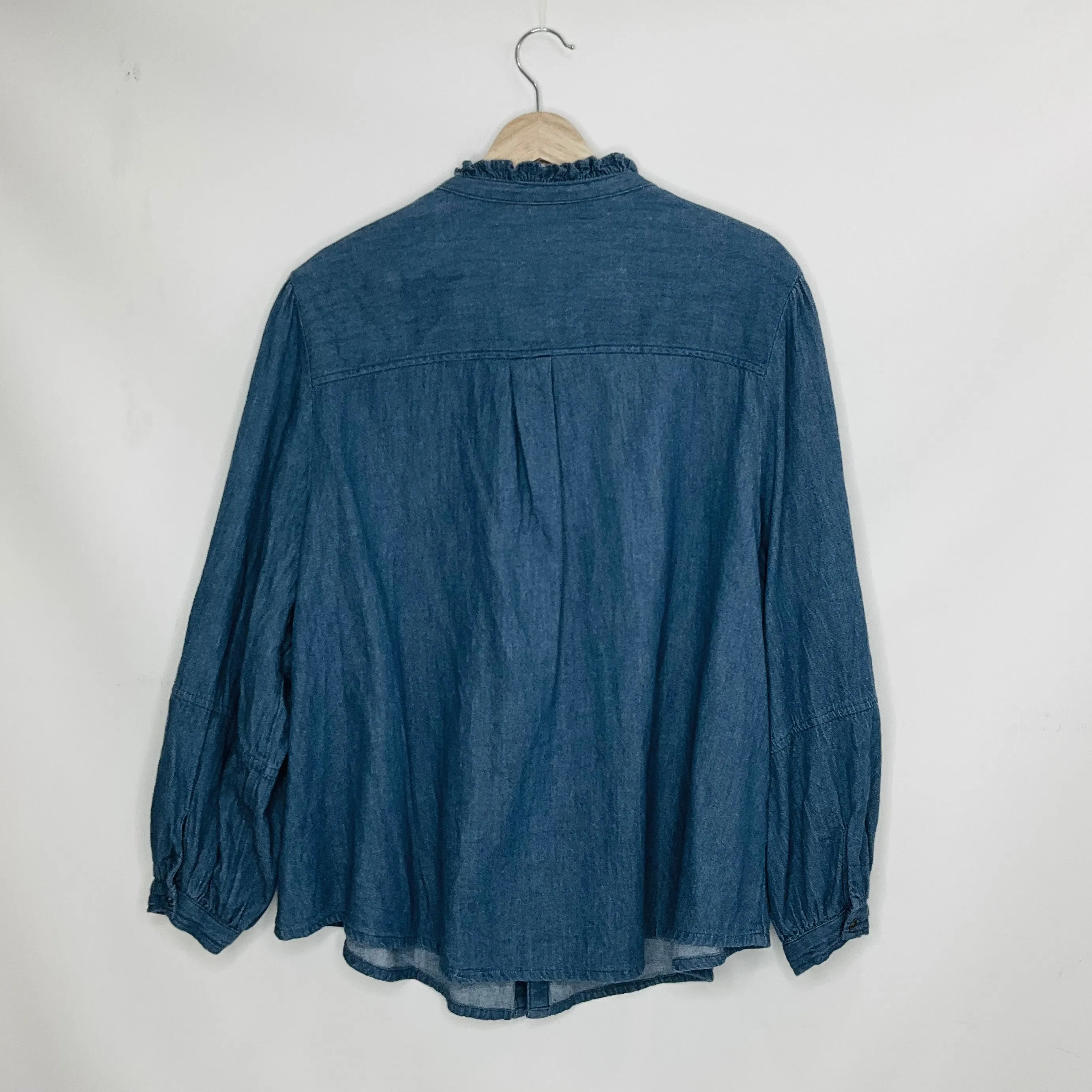 Blue Denim Top Long Sleeve Old Navy, Size 2x