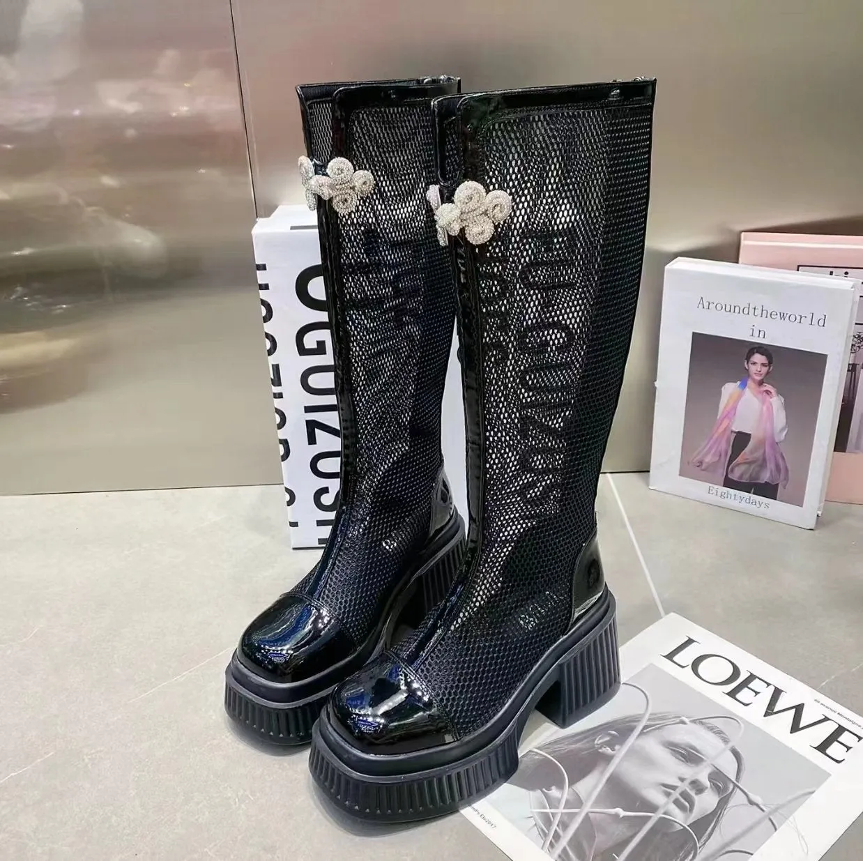 Breathable high sandals