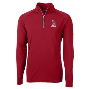 BSU Cardinals Men's Cutter &amp; Buck Adapt Eco Knit Quarter-Zip Red Pullover