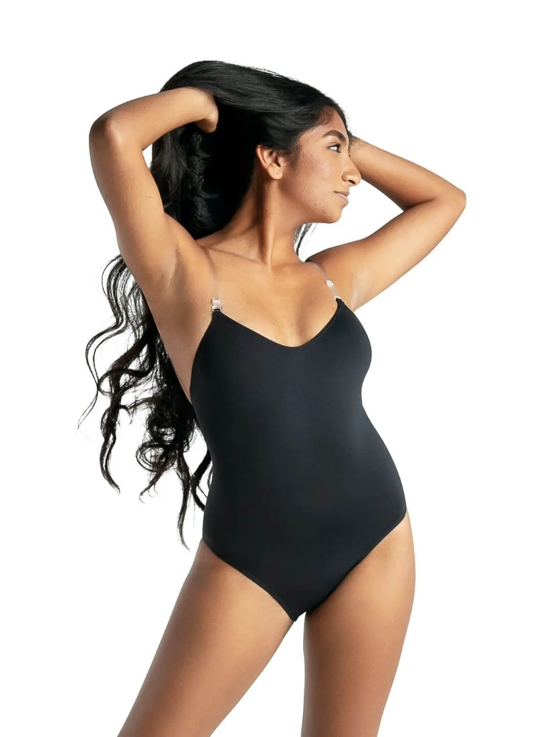 CAPEZIO 3532 CAMISOLE LEOTARD W/CLEAR TRANSITION STRAPS