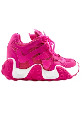 CARAMBOLA 02 Magenta Matrix Pink Platform Sneakers