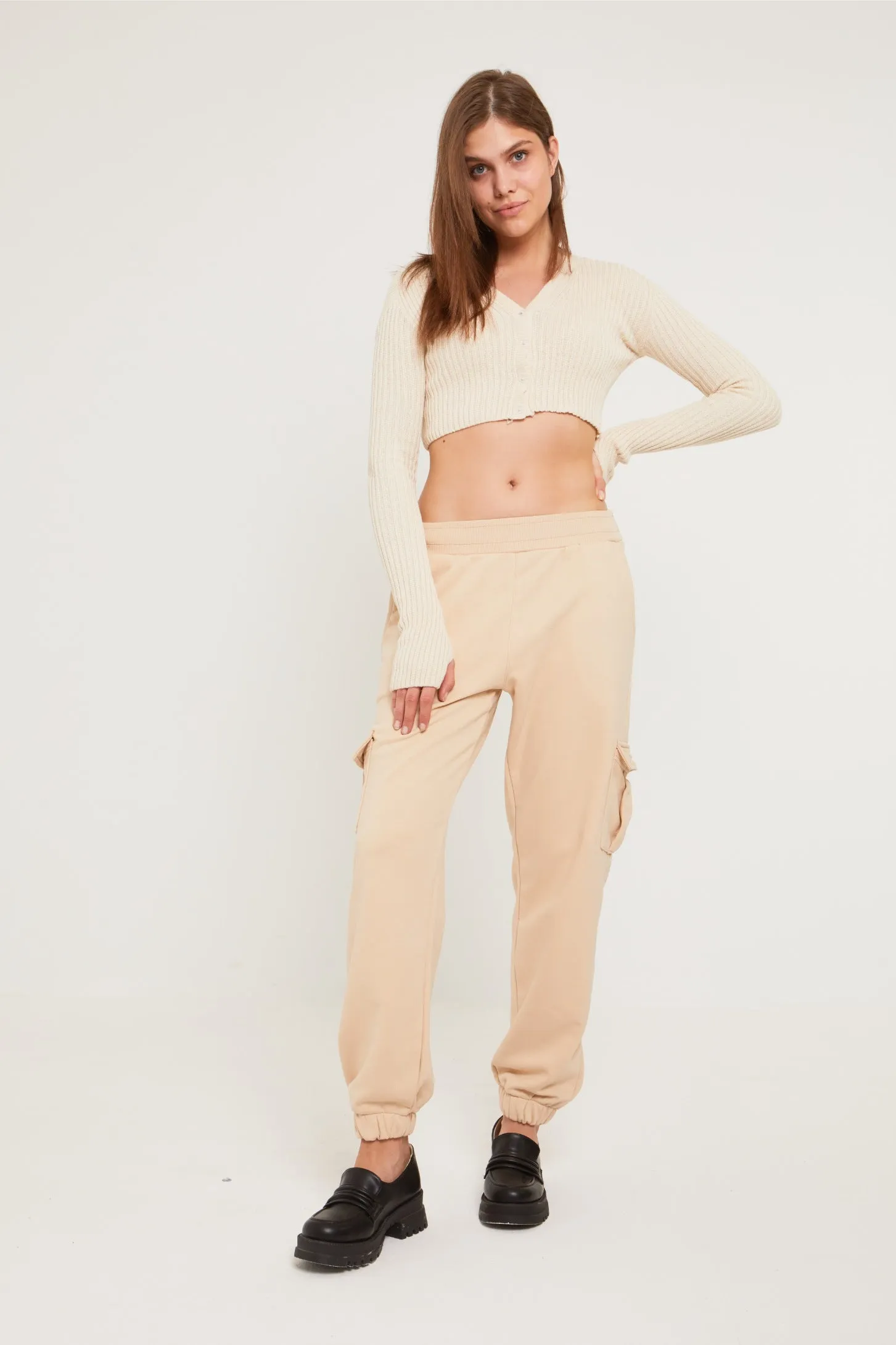CARGO JOGGER PANTS - BEIGE