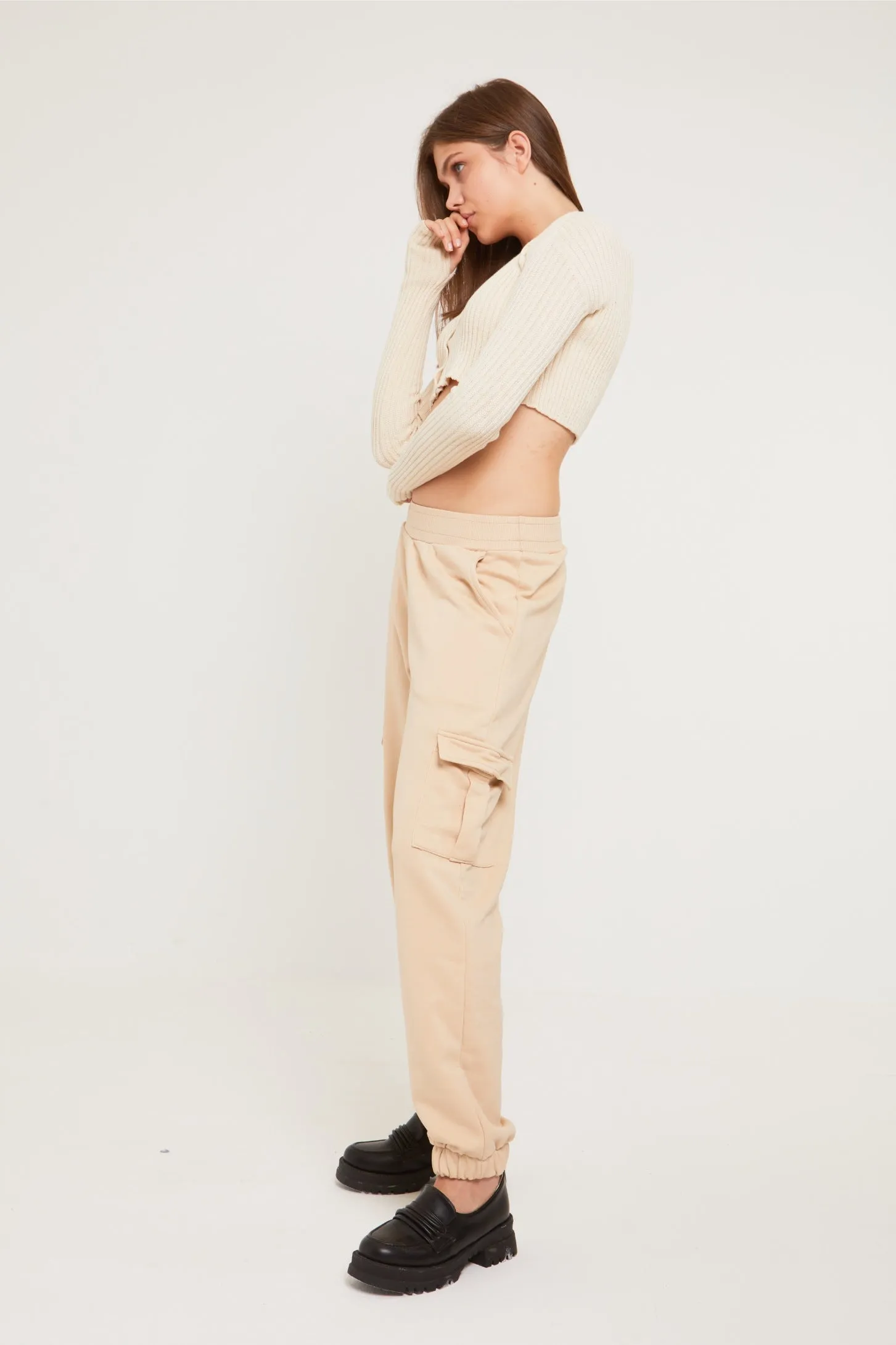 CARGO JOGGER PANTS - BEIGE