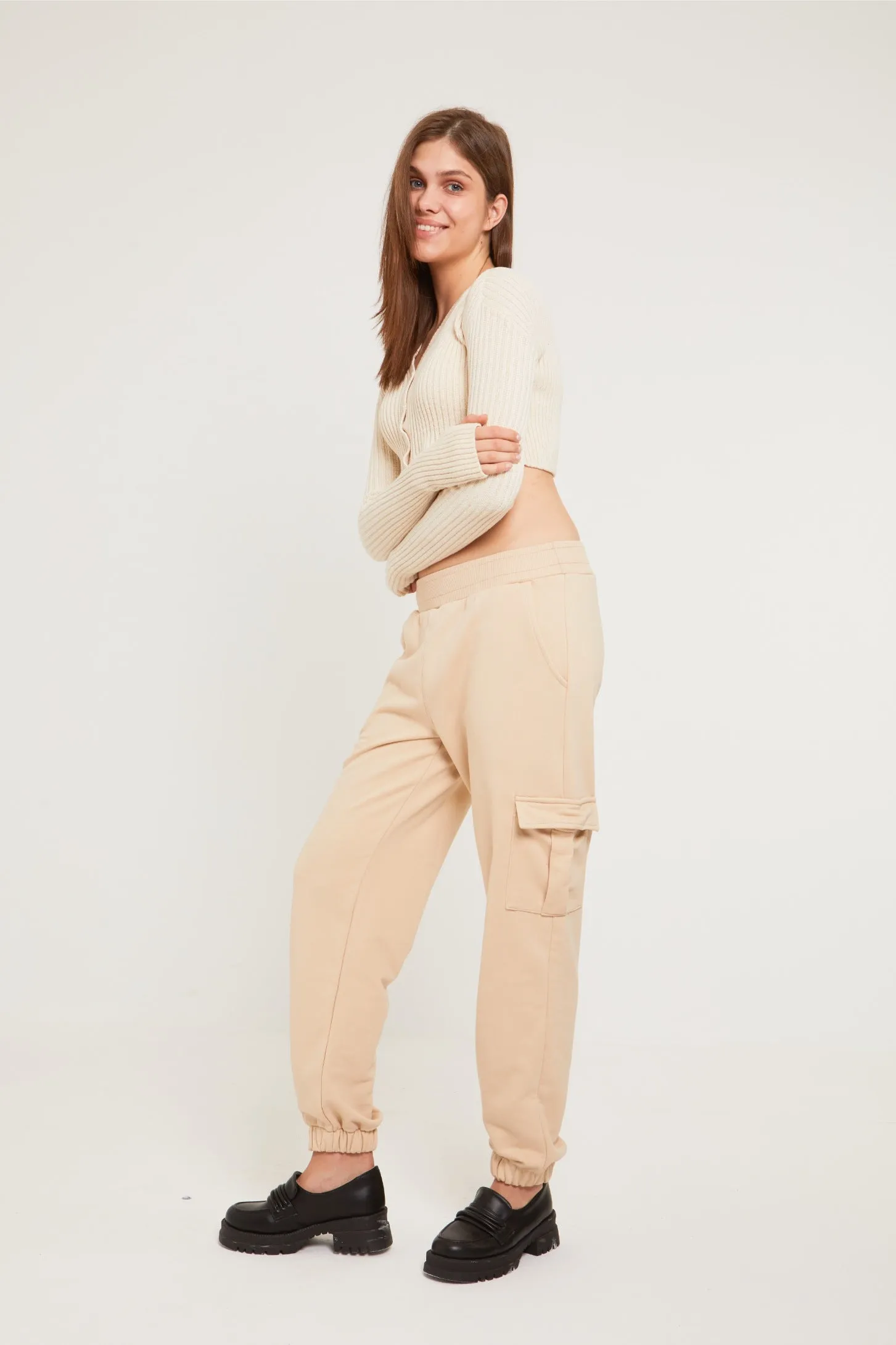 CARGO JOGGER PANTS - BEIGE