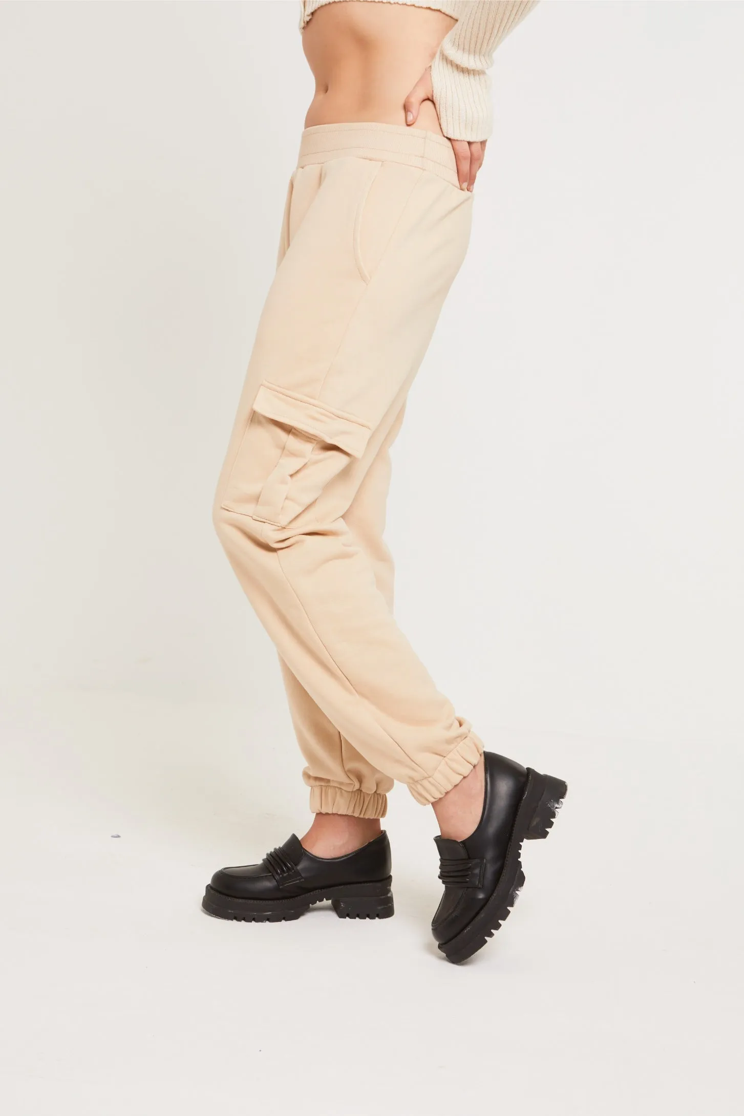 CARGO JOGGER PANTS - BEIGE
