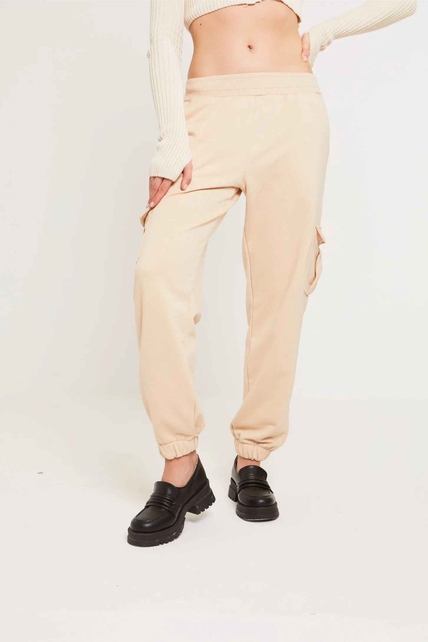 CARGO JOGGER PANTS - BEIGE