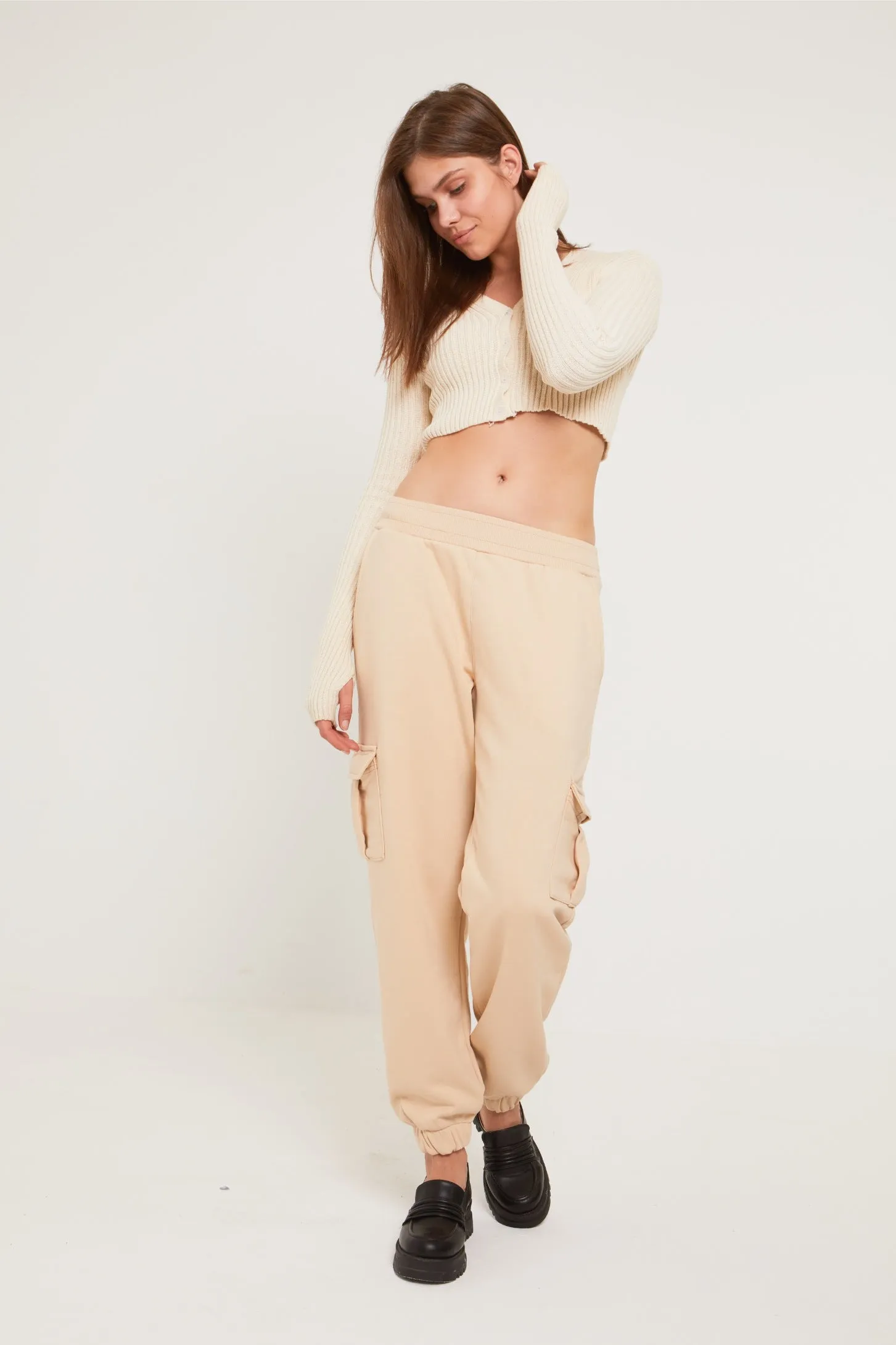 CARGO JOGGER PANTS - BEIGE