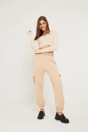 CARGO JOGGER PANTS - BEIGE
