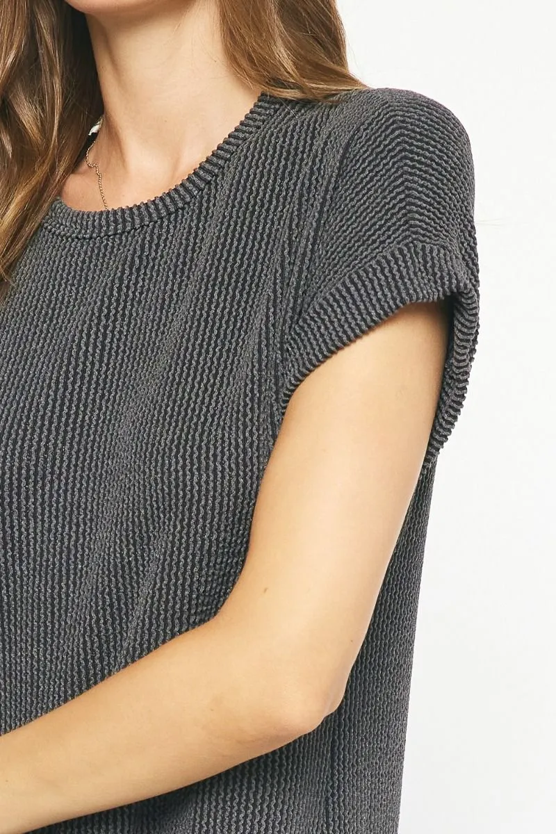 Casual Attitude Charcoal Midi Dress