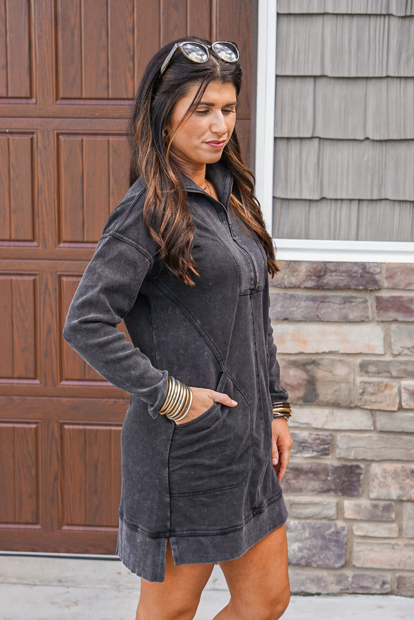 Casual Favorite Black Tunic Dress