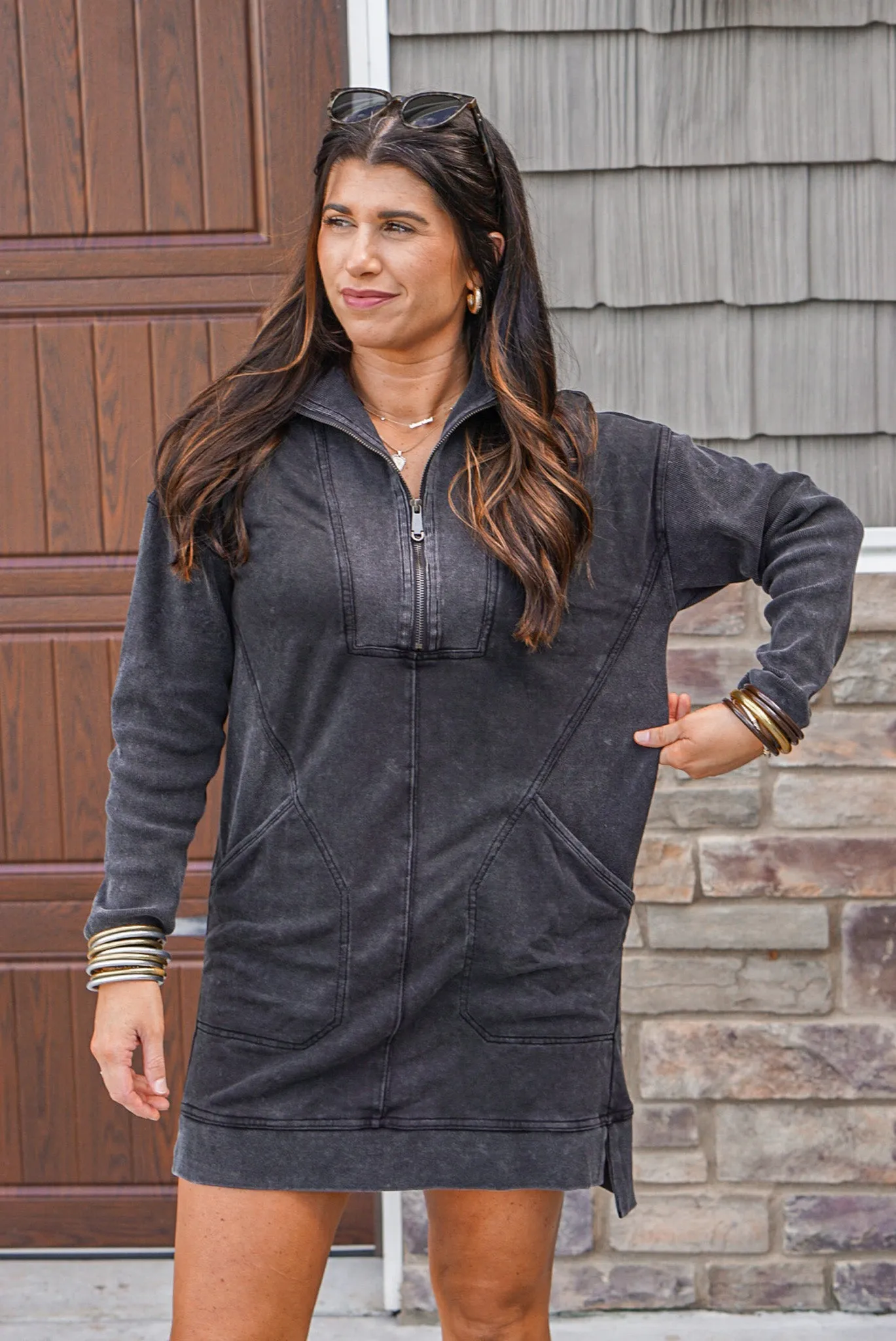 Casual Favorite Black Tunic Dress