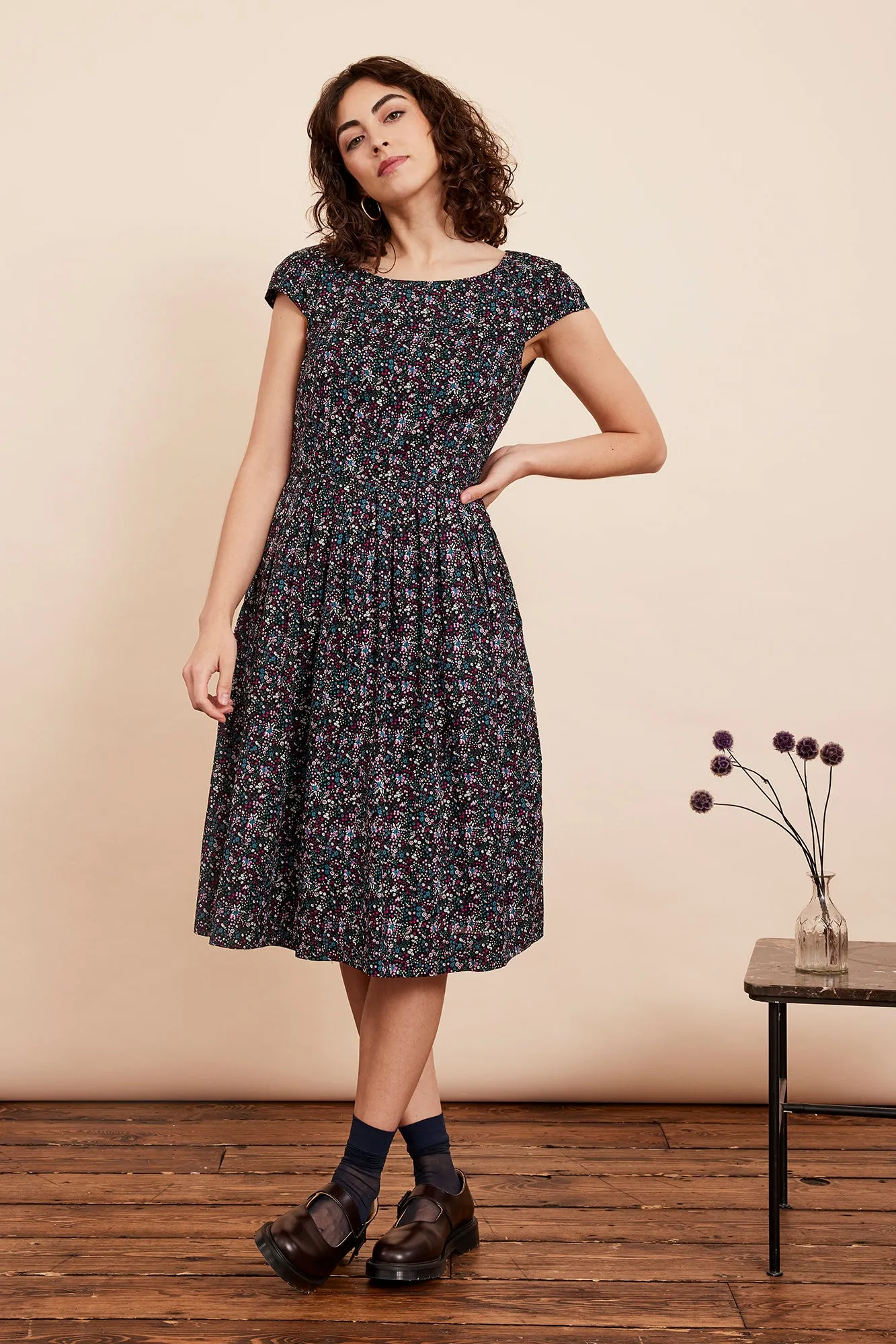 Claudia Midnight Ditsy Dress