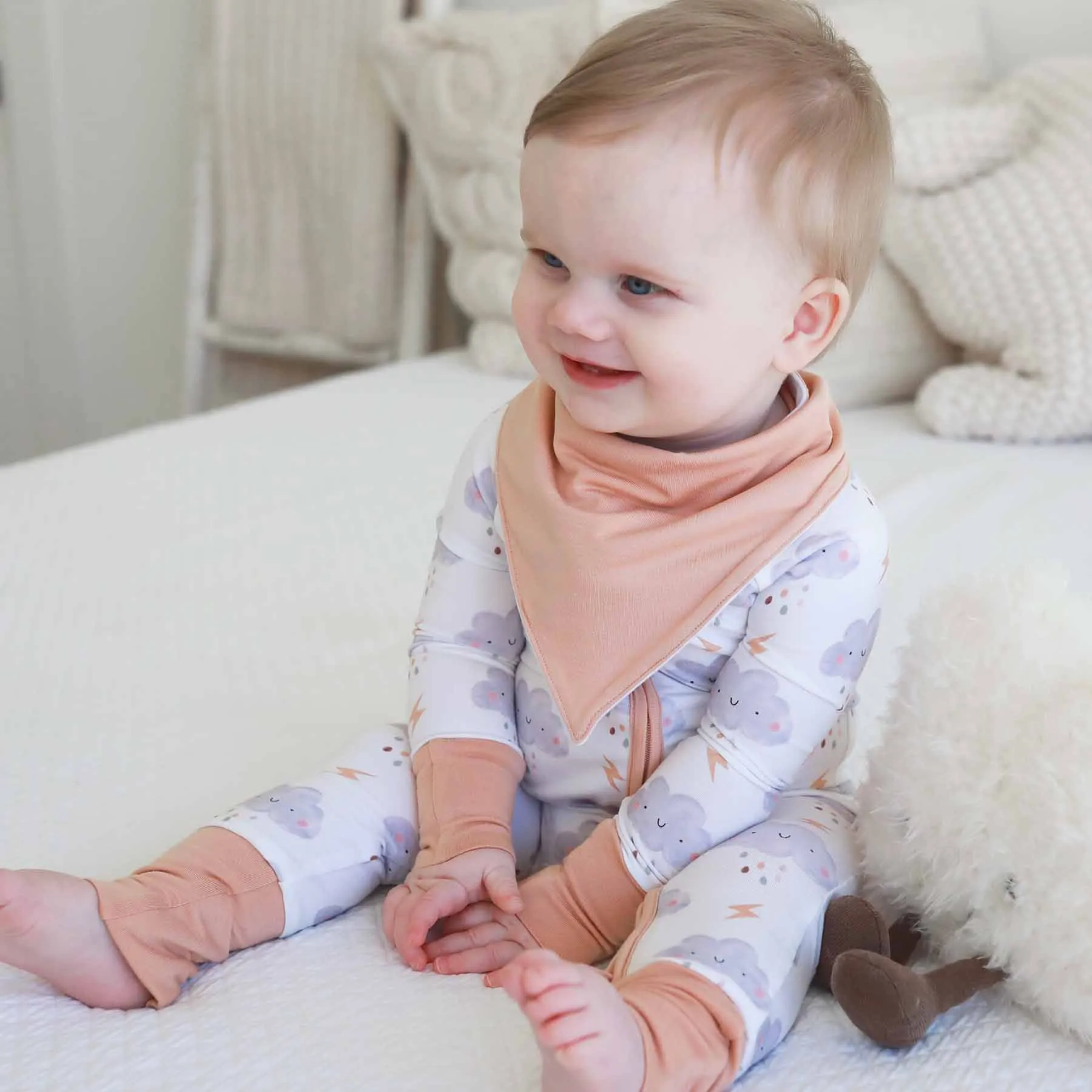 Cloudy Cuddles Convertible Zip Romper