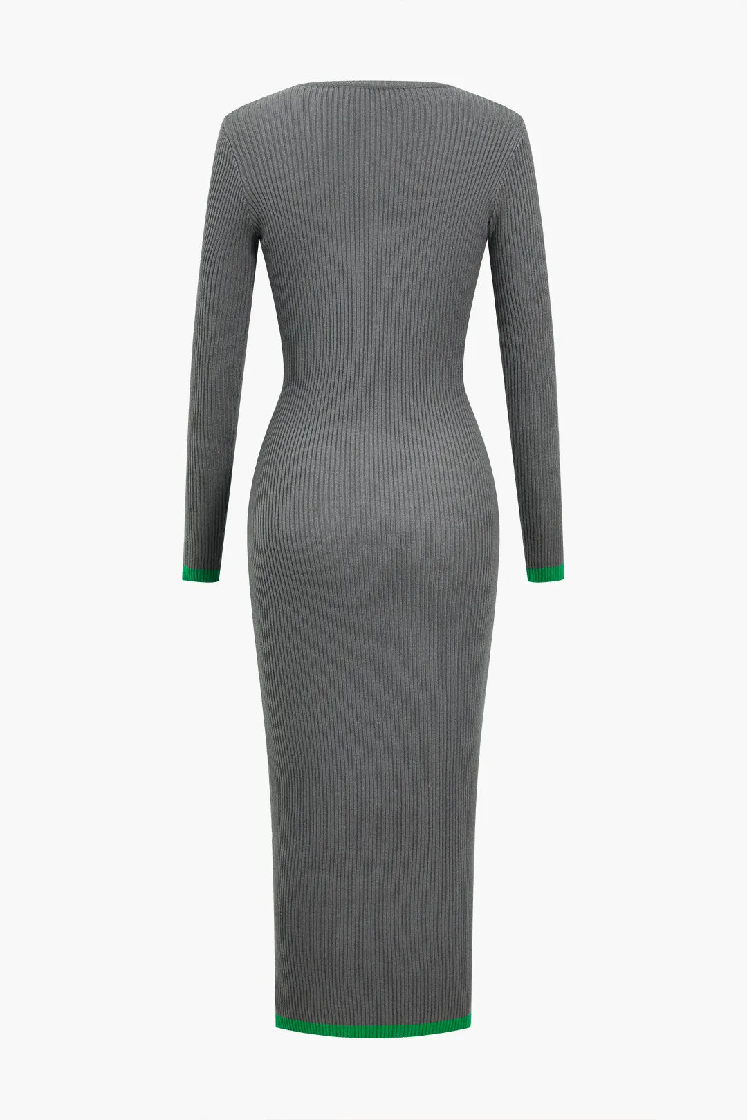 Contrast  Cut Out Knit Dress